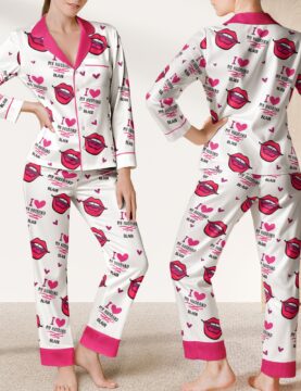 I Love My Husband, Gift For Her, Anniversary Gift - Satin Pajama Set