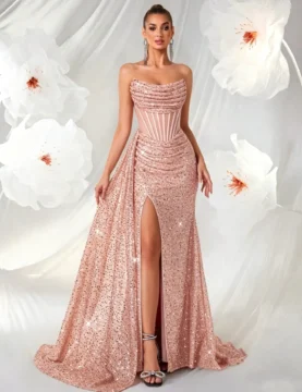 2026 Elegant Bridesmaid Dress Prom Evening Gown for Women Party Dresses Stylish Bridal Attire in Multiple Sizes